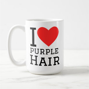 Mug J'adore les cheveux violets