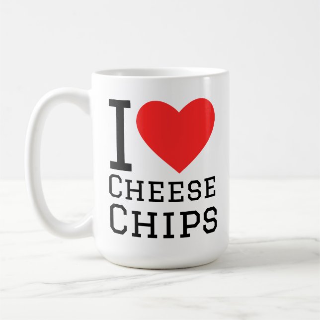 Mug J'adore les chips au fromage  (Gauche)