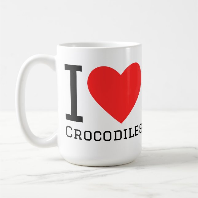 Mug J'adore les crocodiles (Gauche)