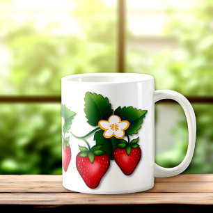 Mug J'adore les fraises, elles sont délicieuses
