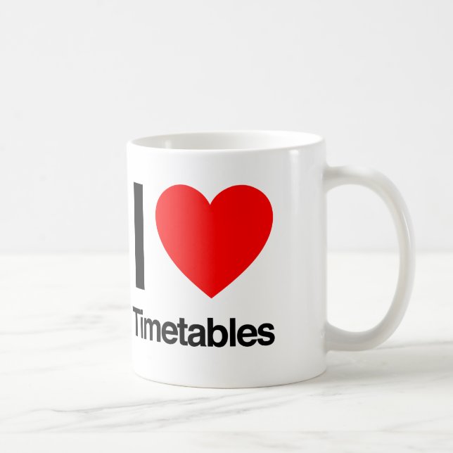 Mug j'adore les horaires (Droite)