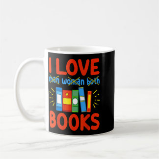 Mug J'adore les livres drôle Aroace lecteur cadeau pou
