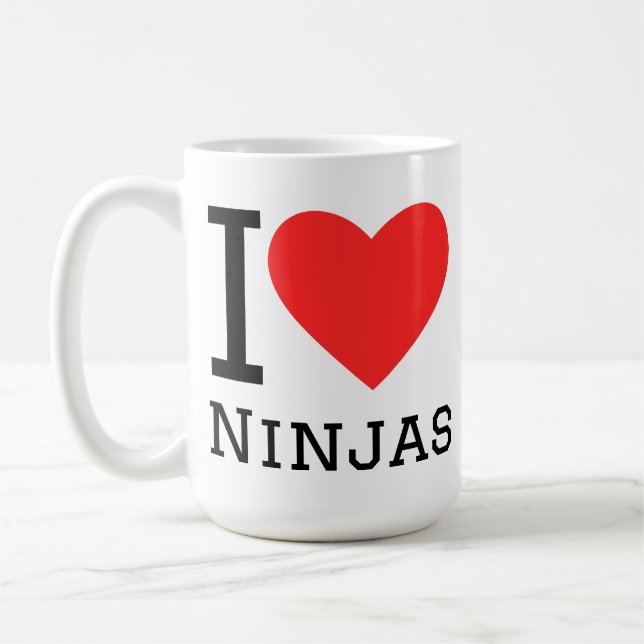 Mug J'adore les ninjas (Gauche)