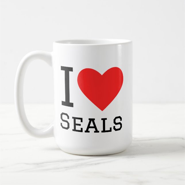 Mug J'adore les phoques (Gauche)