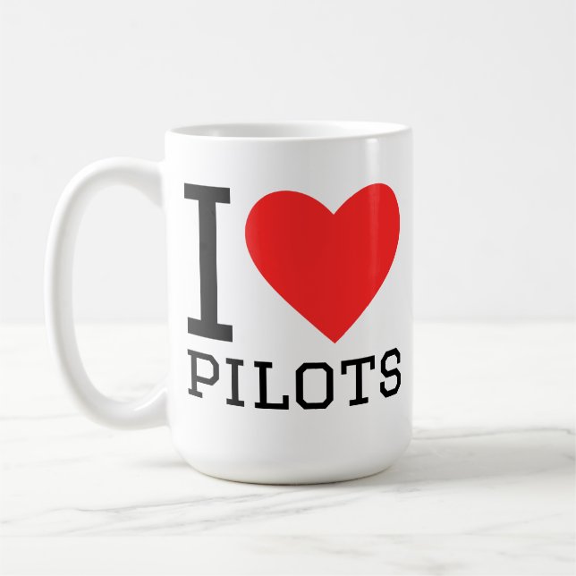 Mug J'adore les pilotes (Gauche)