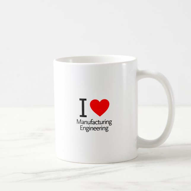 Mug J'adore l'ingénierie manufacturière (Droite)