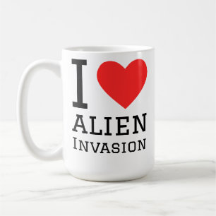 Mug J'adore l'invasion extraterrestre