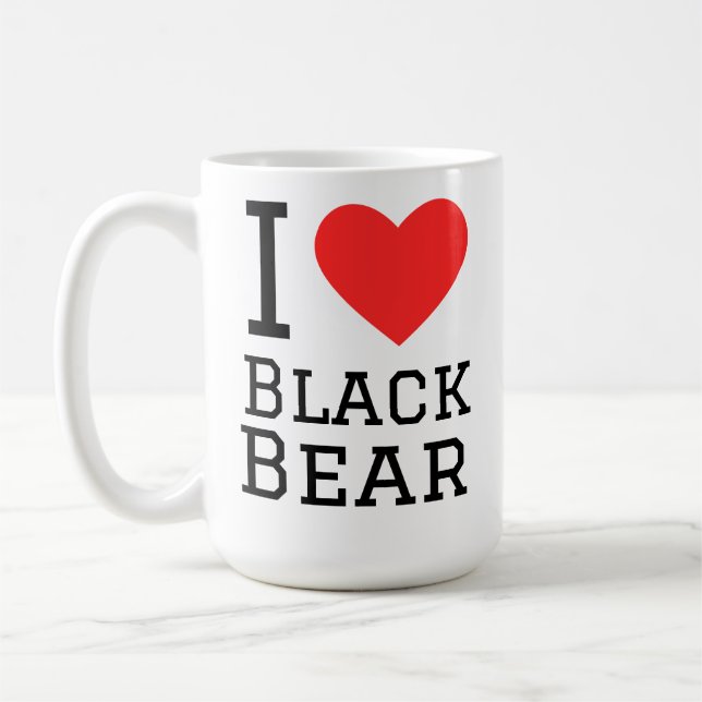 Mug J'adore l'ours noir (Gauche)