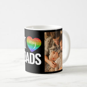 Mug J'adore mes papas   Rainbow Heart Fête des pères 2