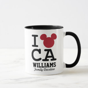 Mug J'adore Mickey Vacances de famille en Californie