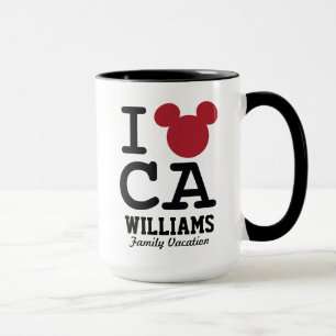 Mug J'adore Mickey Vacances familiales en Californie