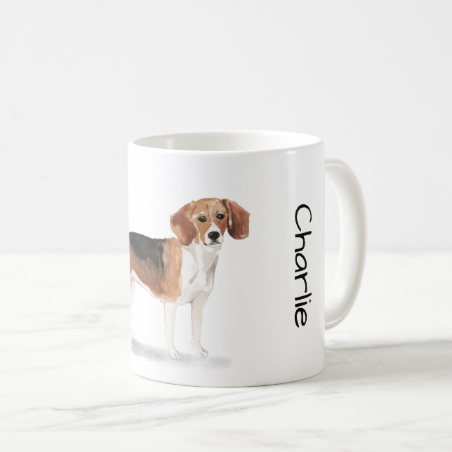 Mug J'adore mon Beagle (Devant droit)