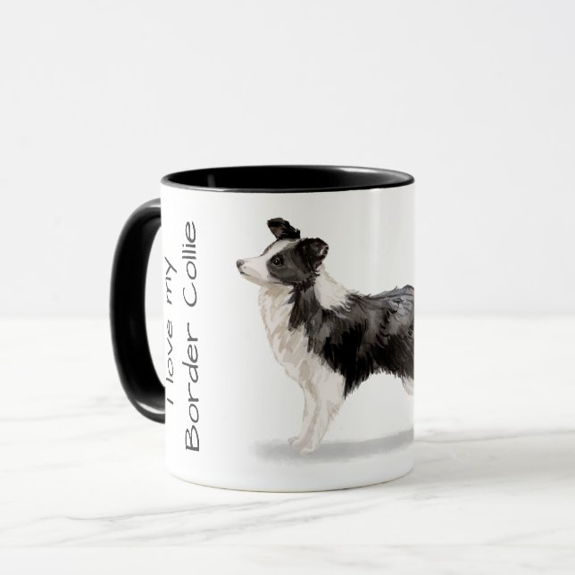 Mug J'adore mon Border Collie (Devant gauche)