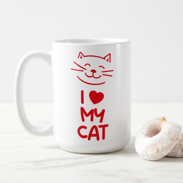 Mug J'adore mon chat (Avec donut)