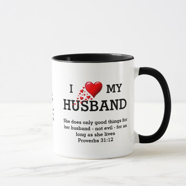 Mug J'ADORE MON MARI Personnalisé | chrétien | Valenti (Droite)