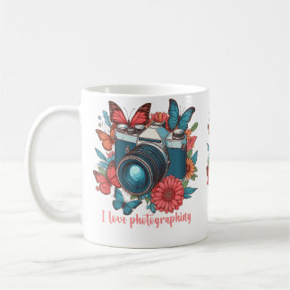 Mug J'adore photographier Fleur de chemise Photographi