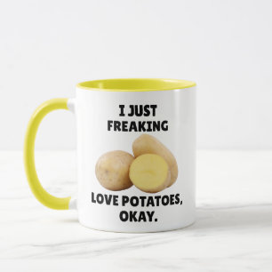 Mug J'adore tout simplement les pommes de terre Drôle 