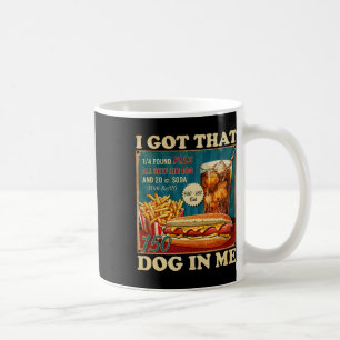 Mug J'Ai Ce Chien En Moi Drôle Hotdogs Combo 4 juillet
