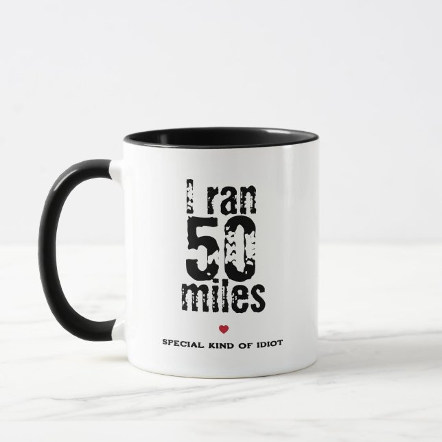 Mug J'Ai Couru 50 Miles Ultramarathon Funny Running (Gauche)