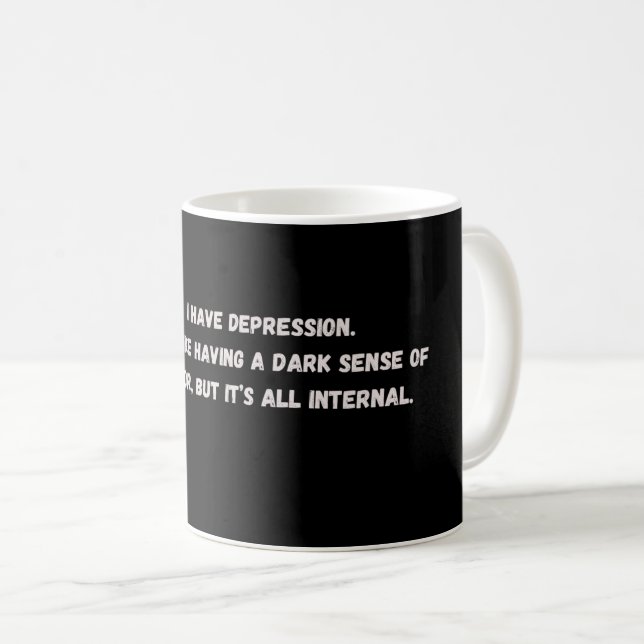 Mug J'ai la dépression_internaldarkhumour (Devant droit)
