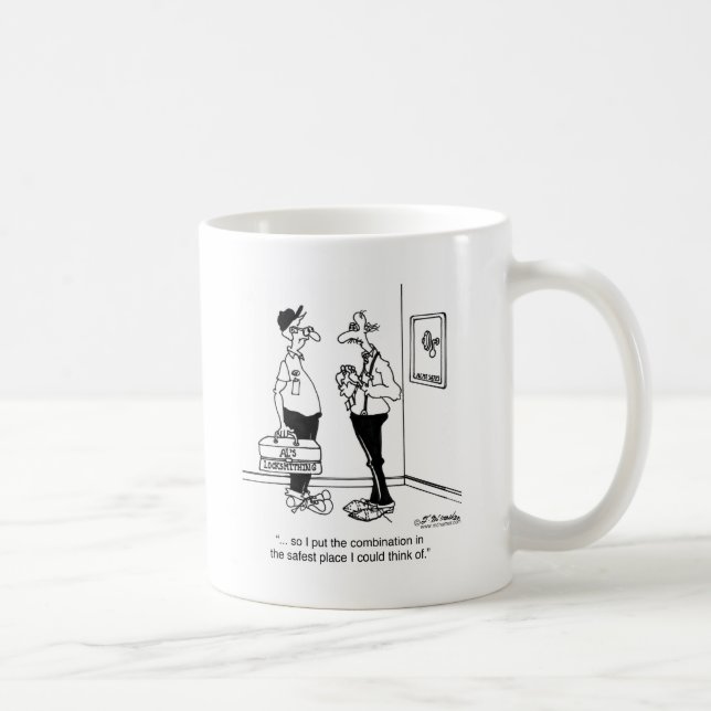 Mug J'ai mis la combinaison dans le coffre-fort (Droite)