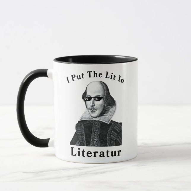 Mug J'Ai Mis La Lumière Dans La Littérature Drôle Shak (Gauche)