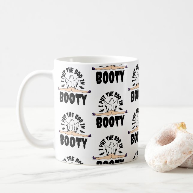 Mug J'ai mis le Boo dans Booty Funny Halloween Ghost w (Avec donut)