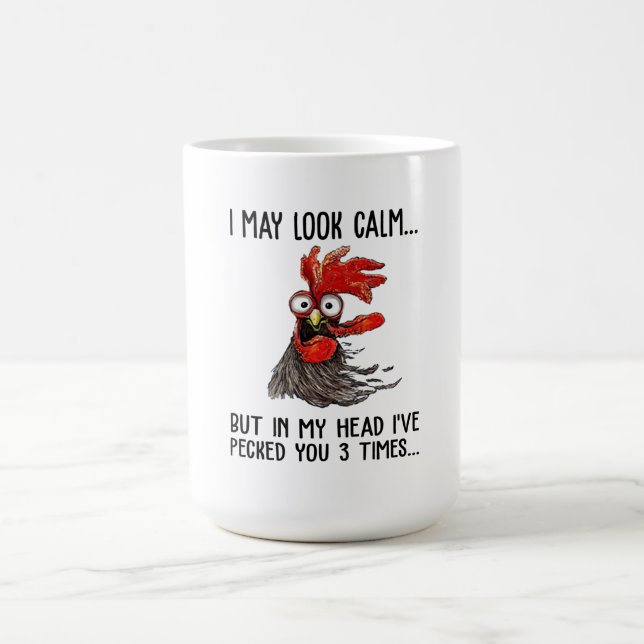 Mug J'Ai Peut-Être L'Air Calme Mais Dans Ma Tête, Je T (Centre)