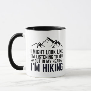 Mug J'ai peut-être l'air de t'écouter en cadeau randon