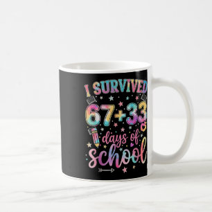 Mug J'ai survécu 67 + 33 jours d'école drôle 6 7 ensei