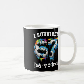 Mug J'ai survécu 67 jours d'école Drôle 67 Mème Enseig