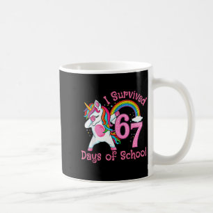 Mug J'ai survécu 67 jours d'école drôle Six Sept 6 7 M