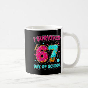 Mug J'ai survécu 67 jours d'école Mème drôle Professeu