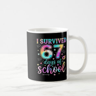 Mug J'ai survécu 67 jours d'école Mème drôle Professeu