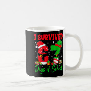 Mug J'ai survécu 67 jours d'école Six Seven Noël S
