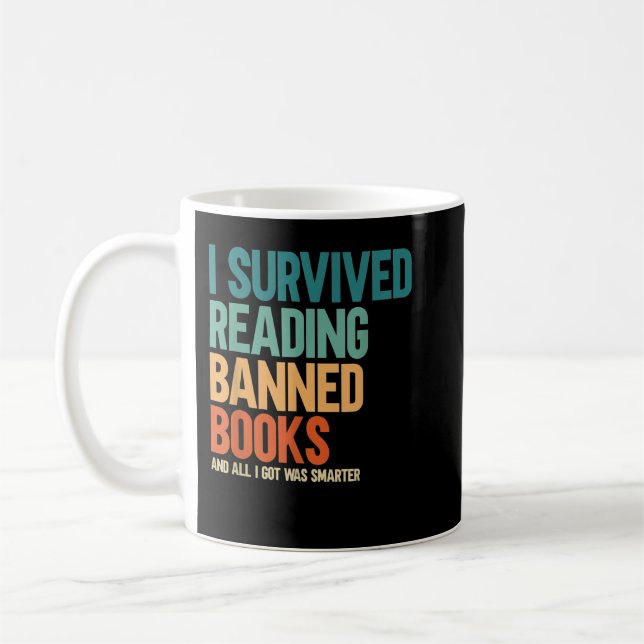 Mug J'Ai Survécu À La Lecture Interdite Livres Livre L (Gauche)