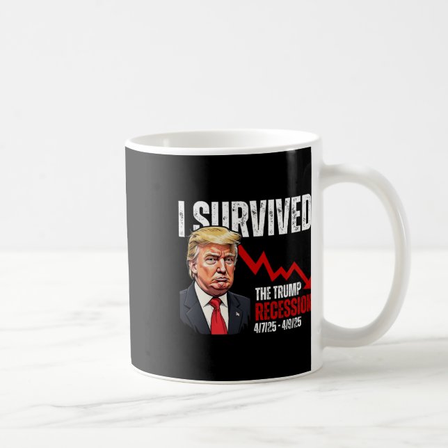 Mug J'Ai Survécu À La Récession Trump 4725 4925 Trump  (Droite)