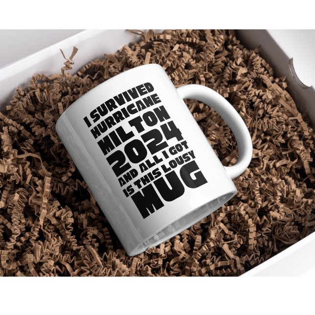 Mug J'ai survécu à l'ouragan Milton Humour 2024 (Créateur téléchargé)