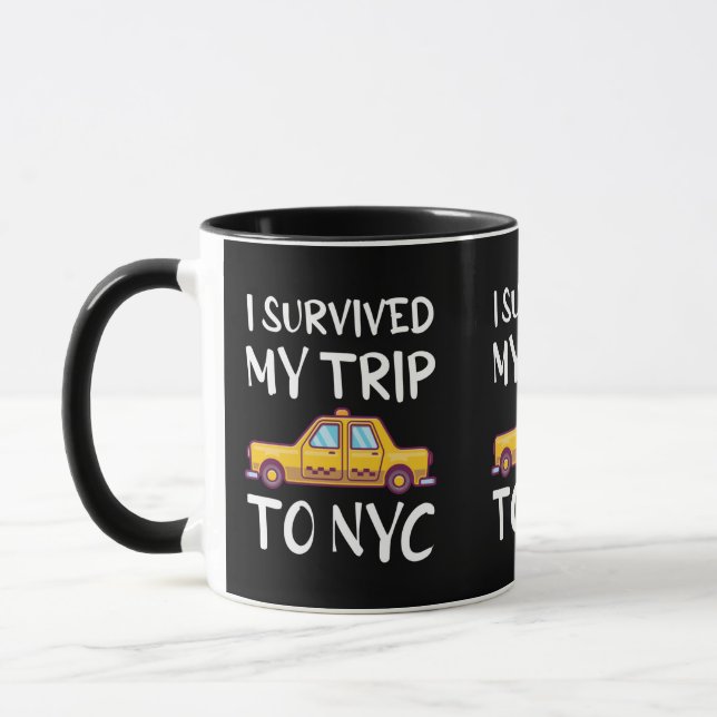 Mug J'Ai Survécu À Mon Voyage À New York (Gauche)