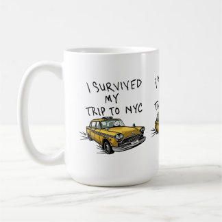 Mug J'ai survécu à mon voyage à NYC New York Taxi