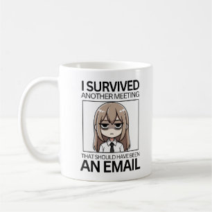 Mug J'ai survécu à une autre réunion...
