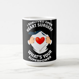 Mug J'ai survécu Chirurgie du coeur ouvert Bypass Coe