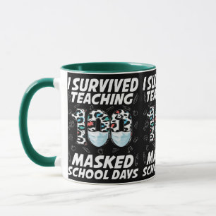 Mug J'Ai Survécu En Enseignant 100 Jours Scolaires Mas