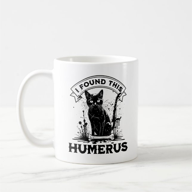 Mug J'Ai Trouvé Ce Chat Noir Humerus Avec L'Homme (Gauche)