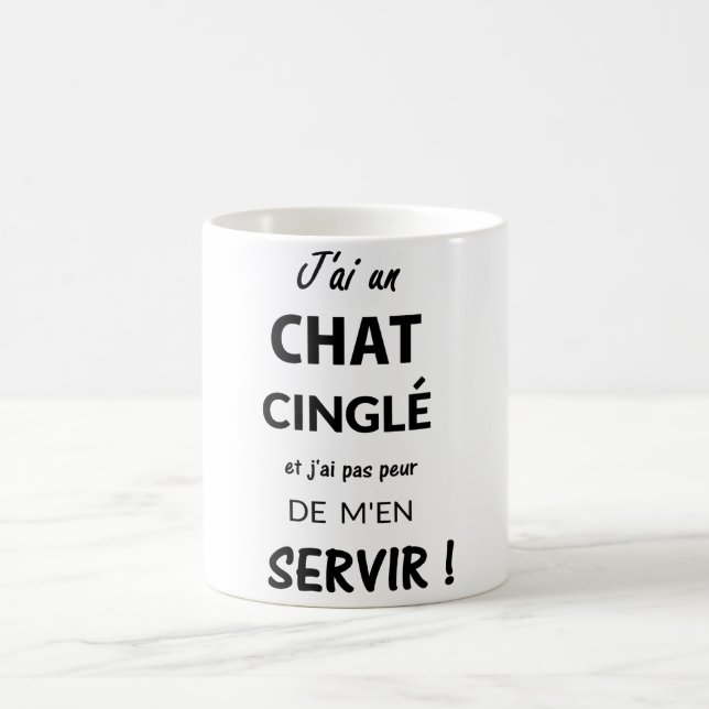 MUG J'AI UN CONVERSATION CINGLÉ ET J'AI PAS PEUR D (Centre)