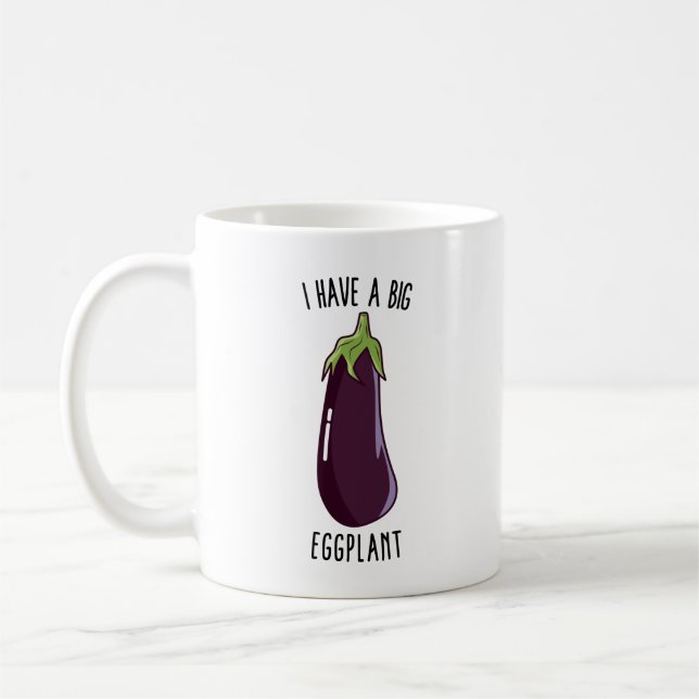 Mug J'Ai Une Grosse Aiguille - Drôle Eggplant De Rude (Gauche)
