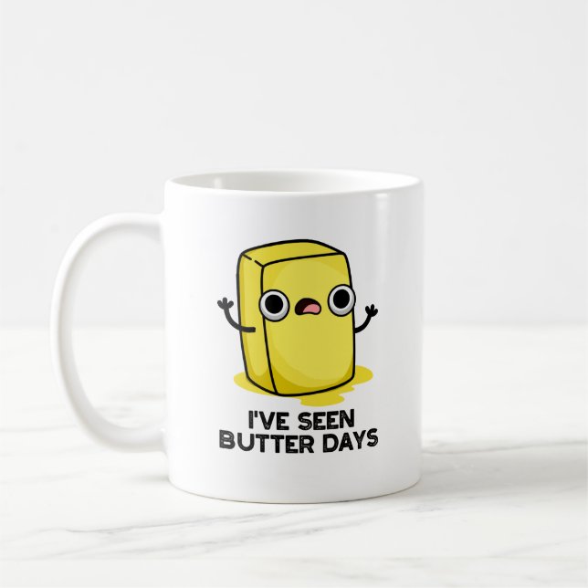 Mug J'Ai Vu Les Jours De Beurre Drôle Pun De Nourritur (Gauche)