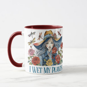 Mug J'Ai Vu Mes Plantes - Fille Avec Roses
