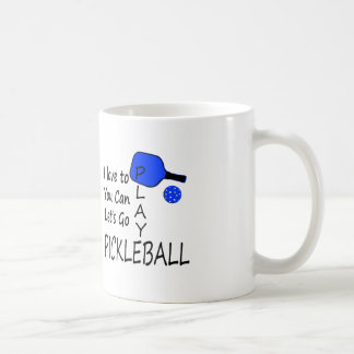 Mug j'aime à vous peux laisse aller bleu de pickleball
