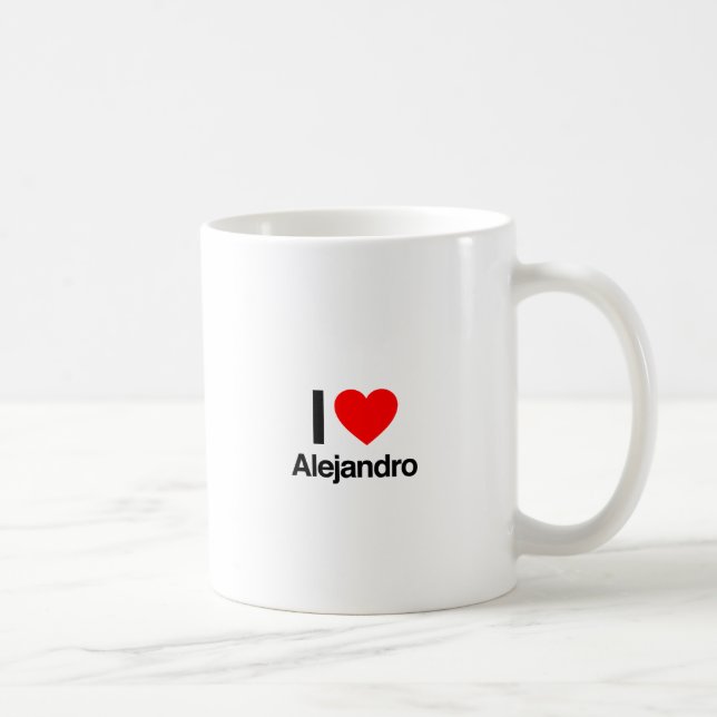 Mug j'aime alejandro (Droite)